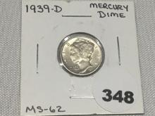 1939-D  Mercury Dime UNC