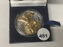 2010 24kt Gold Plated Silver Eagle