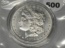 1878-S Morgan Dollar BU, Capsolated
