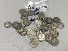 (36) Assorted Date Mercury Dimes (Book Bust Out-Different Dates)