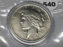 1927-D Peace Dollar, Capsulated