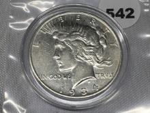 1934-D Peace Dollar, Capsulated