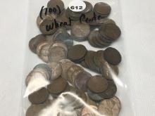 (100) Wheat Cents