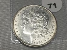 1891 Morgan Dollar, AU