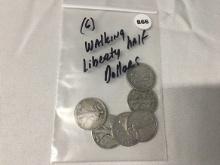 (6) Walking Liberty Half Dollars