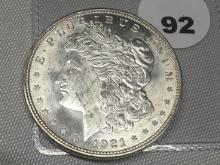 1921-D Morgan Dollar, AU
