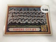 1957 Topps #204, Kansas City Athletics