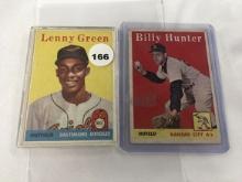 1958 Topps #98, 471 Lenny Green, Billy Hunter