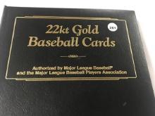 (51) Danbury Mint 22 kt Gold Baseball Cards in Album