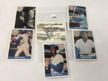 1992 Front Row Set of 5 Ernie Banks 4 of 100, #19413 of 25,000