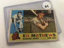 1960 Topps #420, Ed Mathews