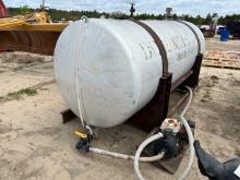 Apx. 1,000 Gallon Stainless Tank On Skids