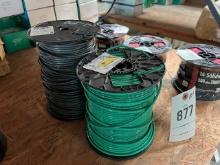 (2) Rolls Of 10 Stranded Wire Green & Black
