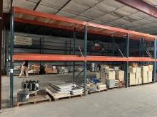 (3) Sections Of HD Orange & Blue Pallet Racking Apx. 25' ( Racking Only )