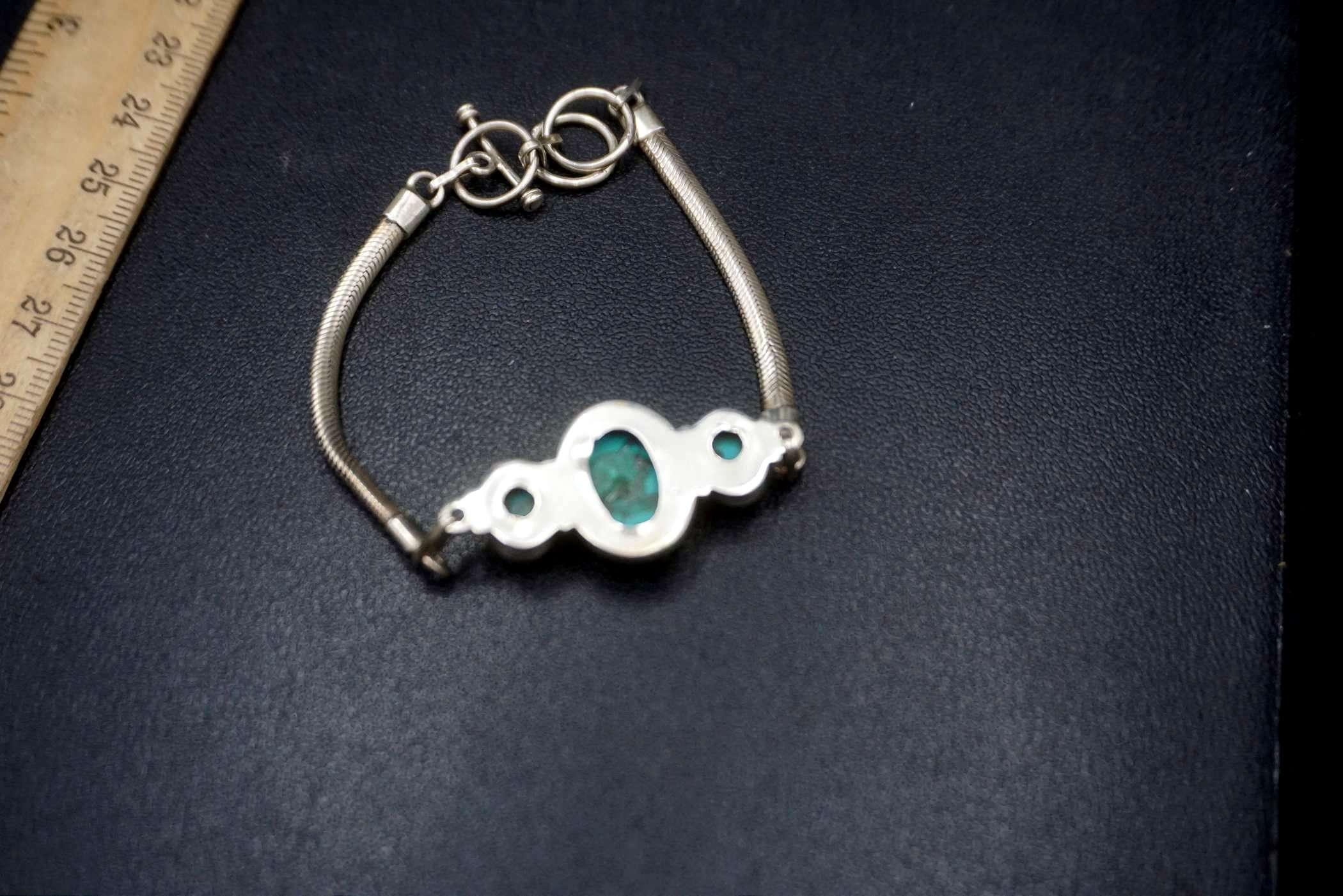 Sterling Silver Turquoise Stone Bracelet