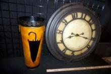 Umbrella Stand & Wall Clock (Battery Operated)