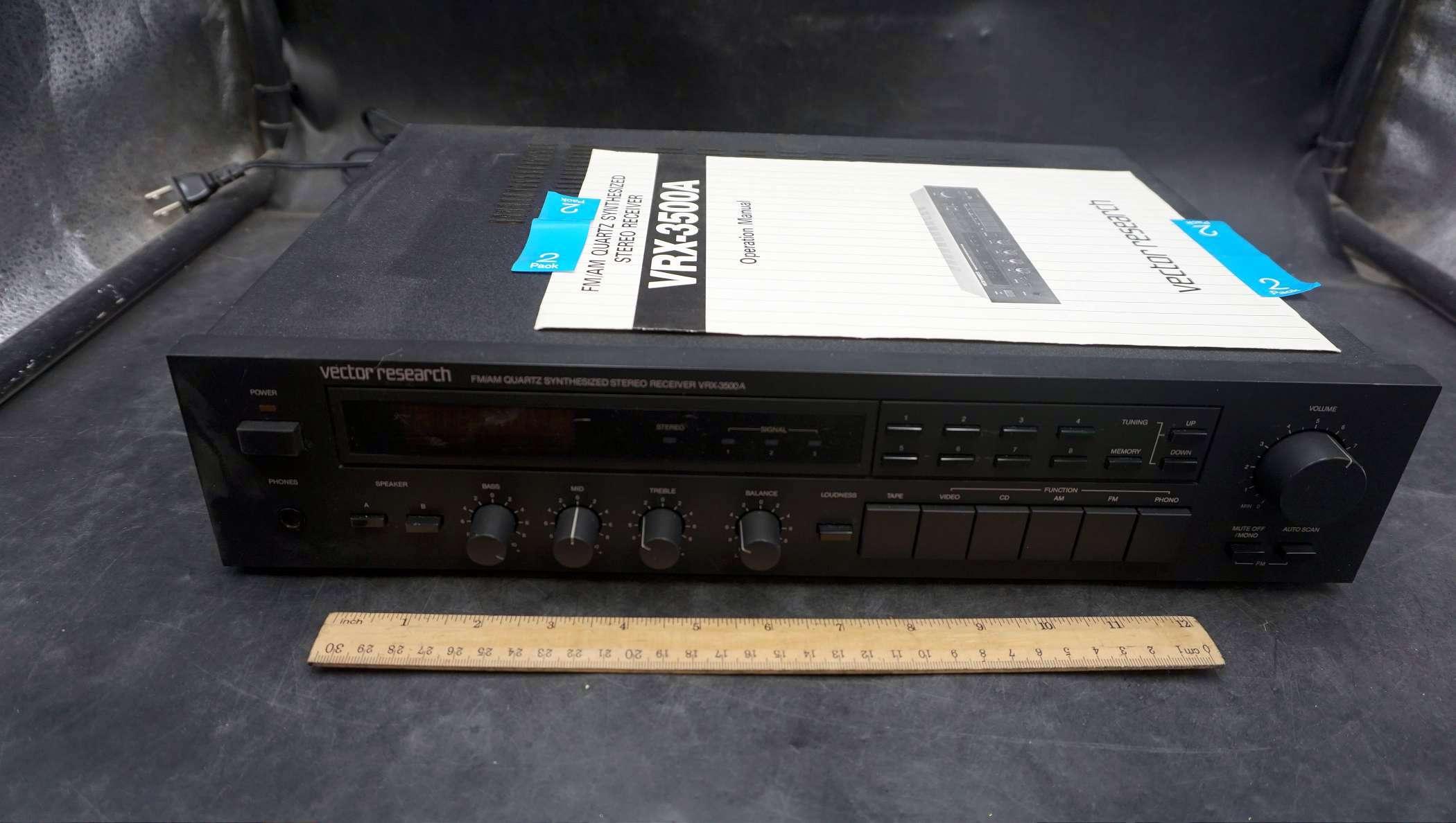 Vector Research Vrx-3500A Fm/Am Quartz Synthesized Stereo Receiver