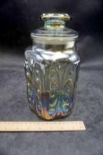 Iridescent Glass Jar