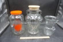 3 - Glass Jars & Vases