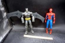 2 Action Figures - Batman & Spider-Man