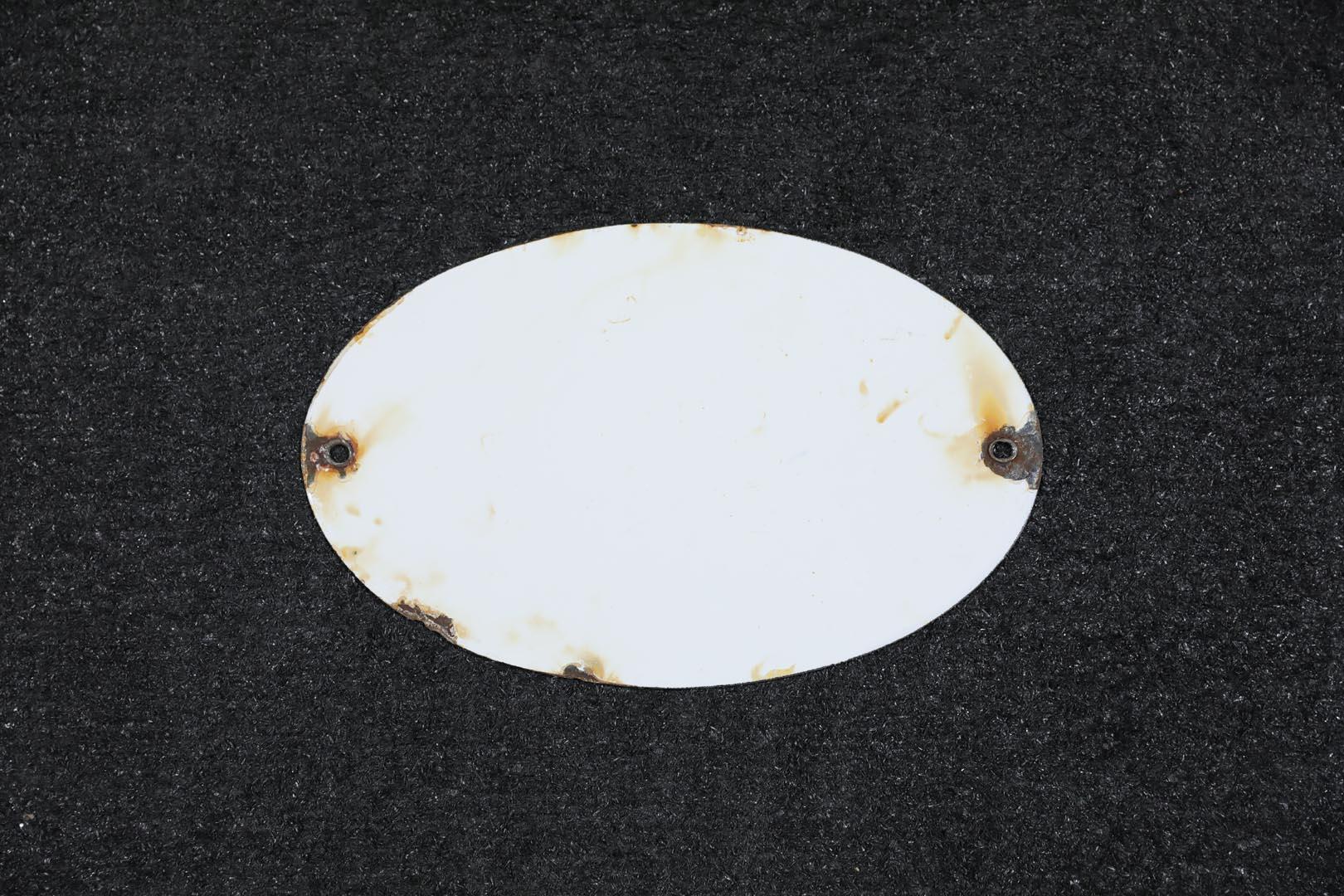Sohio Gas Single-Sided Porcelain Pump Plate - Small