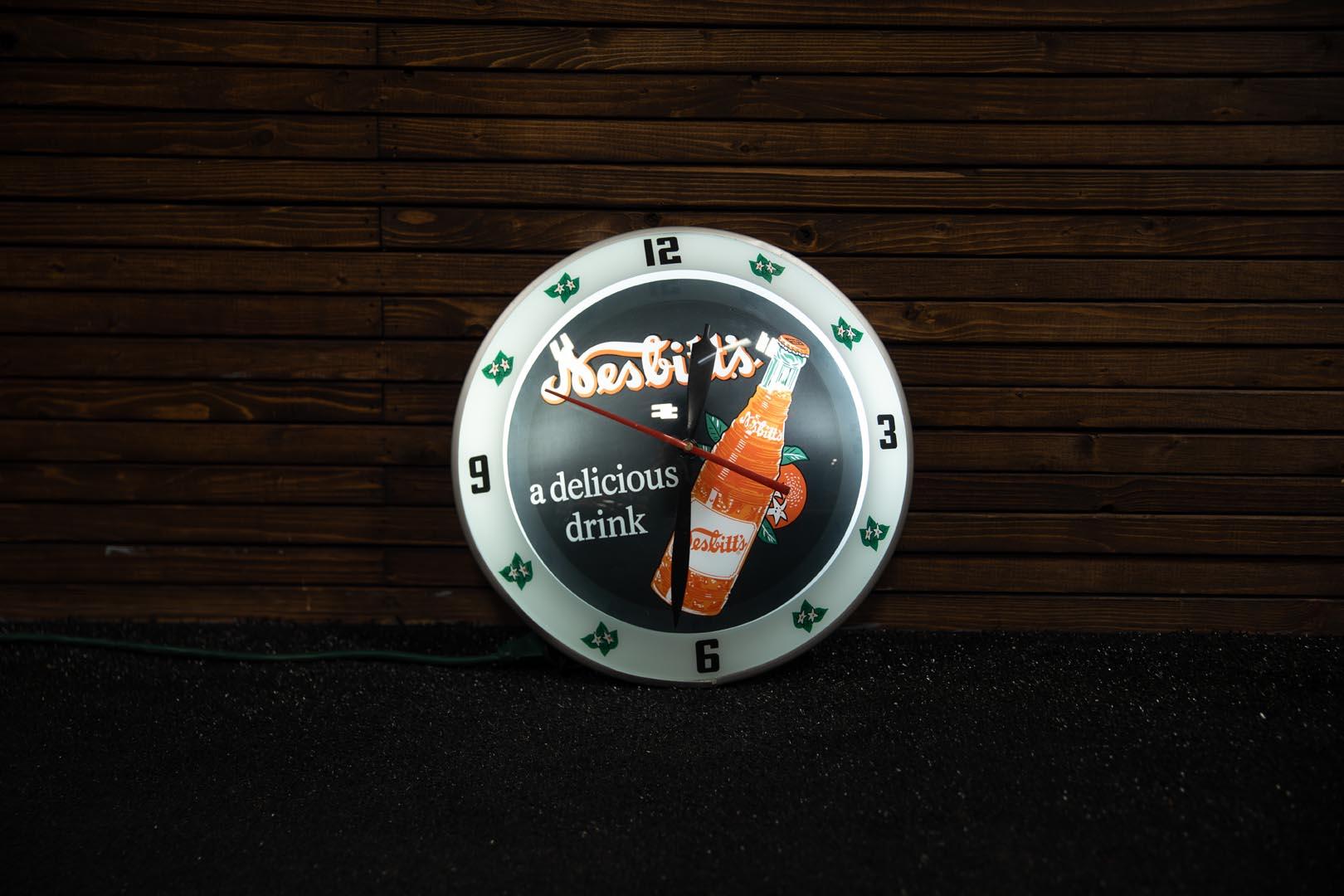 Nesbitt's Orange Drink Lighted Clock by American Retro