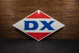 DX Gasoline Large Single-Sided Porcelain Sign