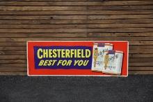 Chesterfield Cigarettes Embossed Tin Sign