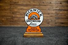 Pickwick Greyhound Lines Tickets Information Sign