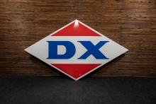 DX Gasoline Large Single-Sided Porcelain Sign