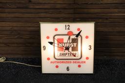 Original Hurst Shifters Pam Lighted Clock