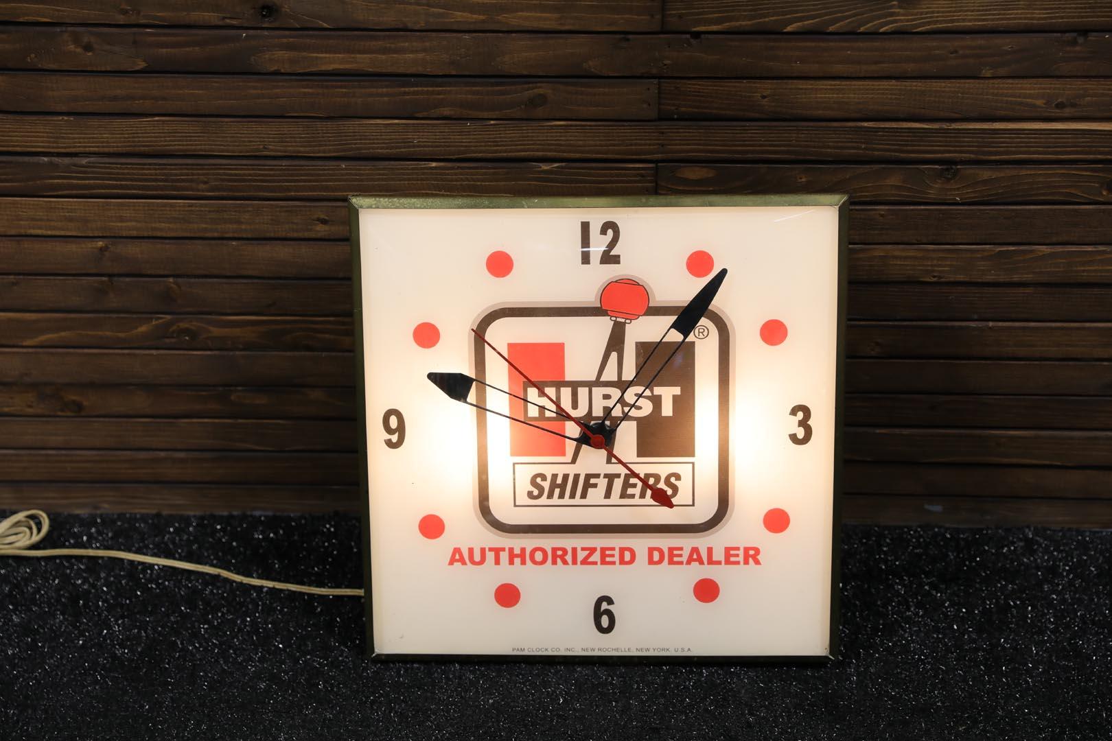 Original Hurst Shifters Pam Lighted Clock