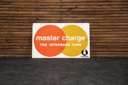 Master Charge Double-Sided Tin Sign with Hanger