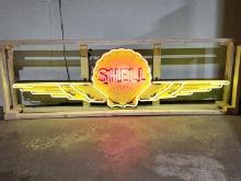 Custom Shell Winged Logo Neon Lighted Sign