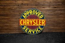 Chrysler Approved Service Double-Sided Porcelain Sign