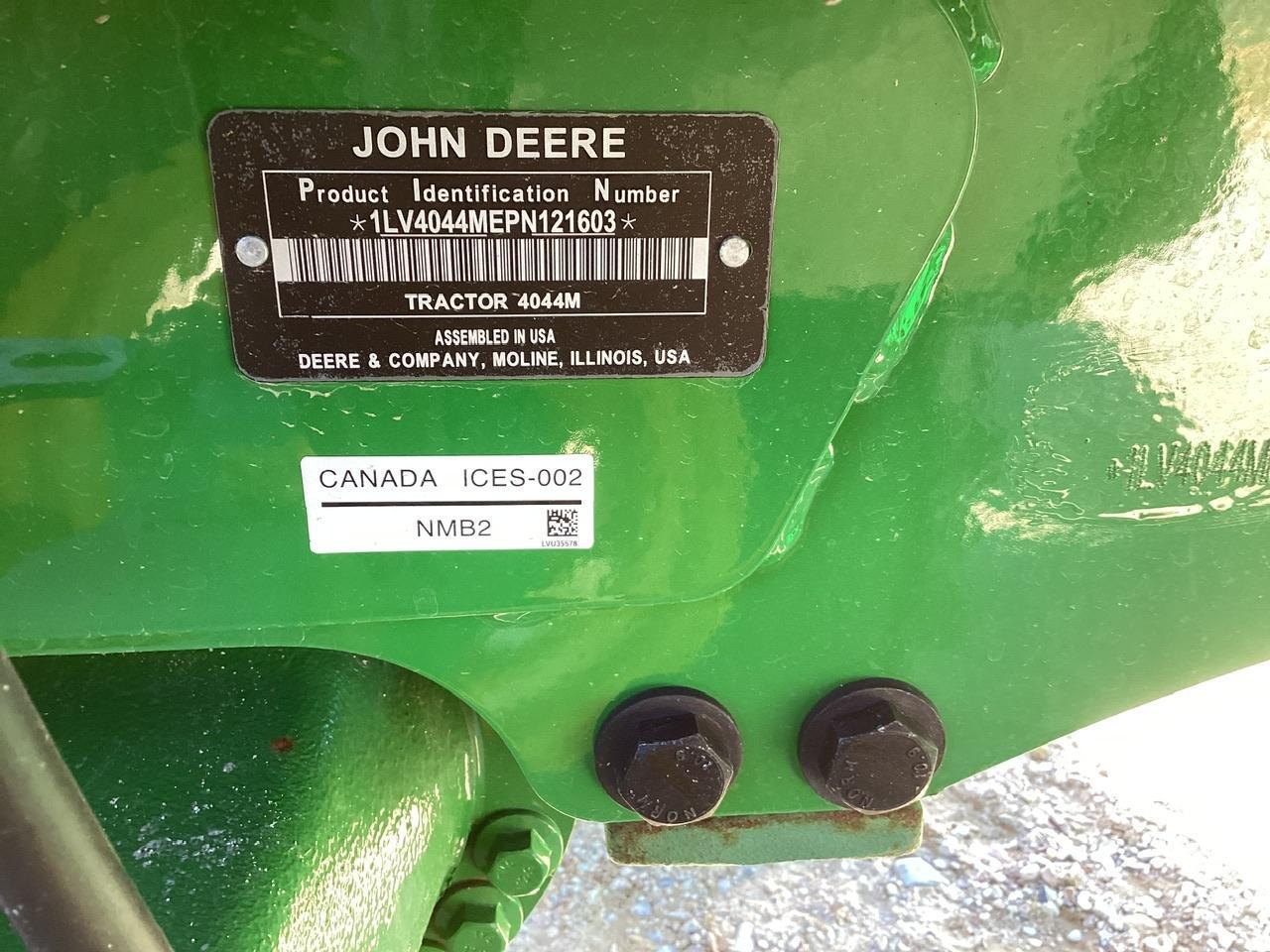 2023 John Deere 4044M Tractor W/ JD 400E Loader