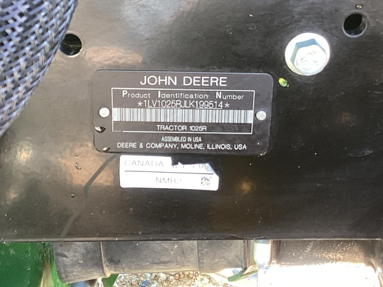 John Deere 1025R Tractor W/ Loader