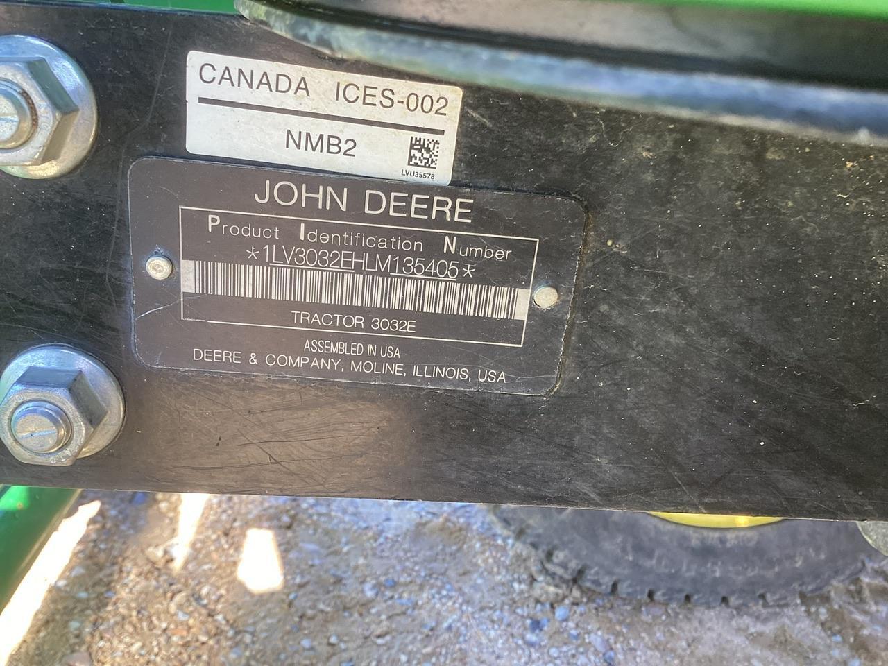 John Deere 3032E Tractor W/ JD 300E Loader