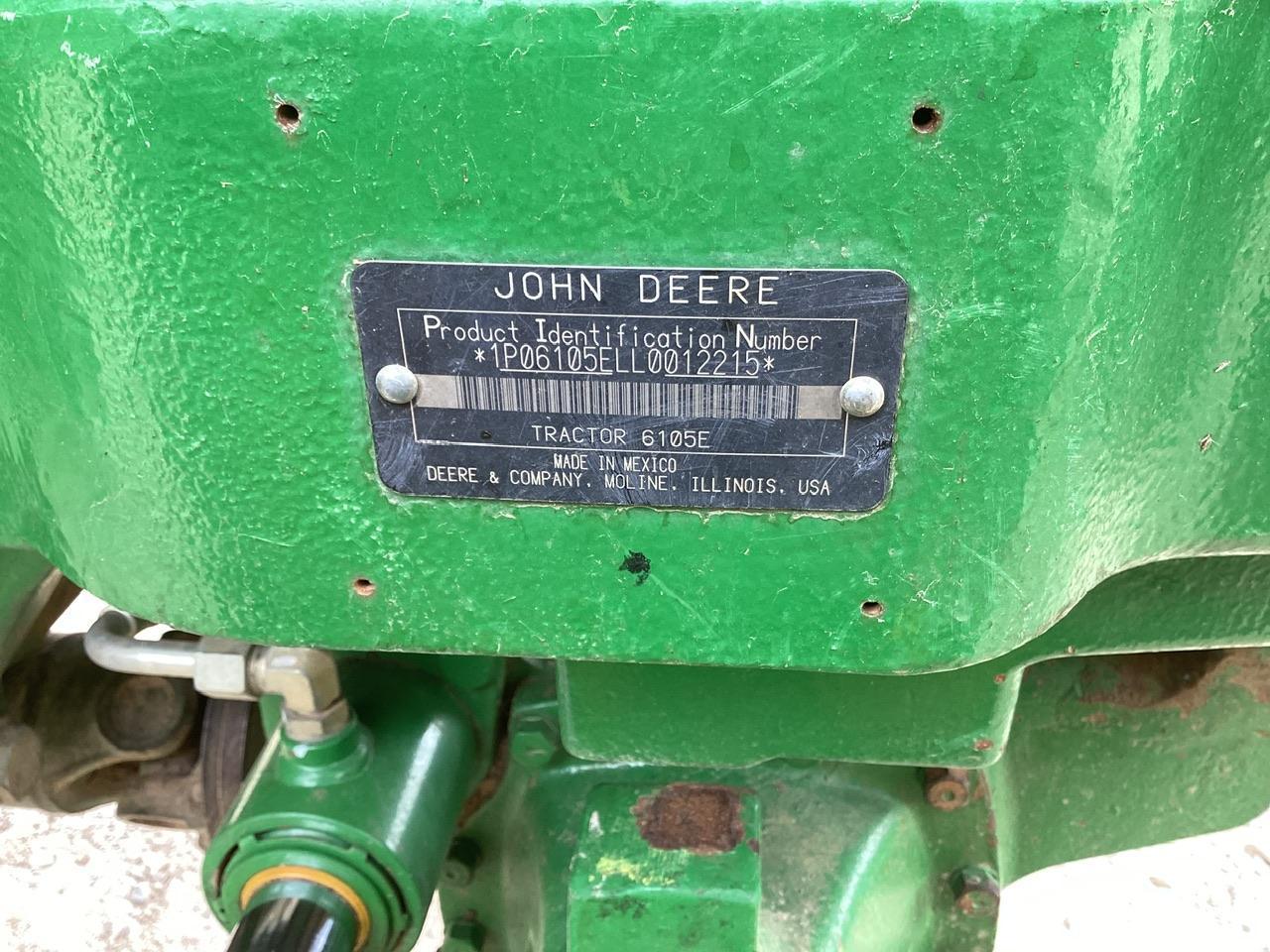 2021 John Deere 6105E Tractor W/ JD H310 Loader