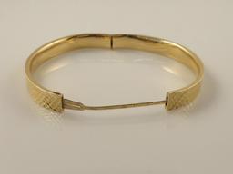 14K GOLD Bangle Bracelet