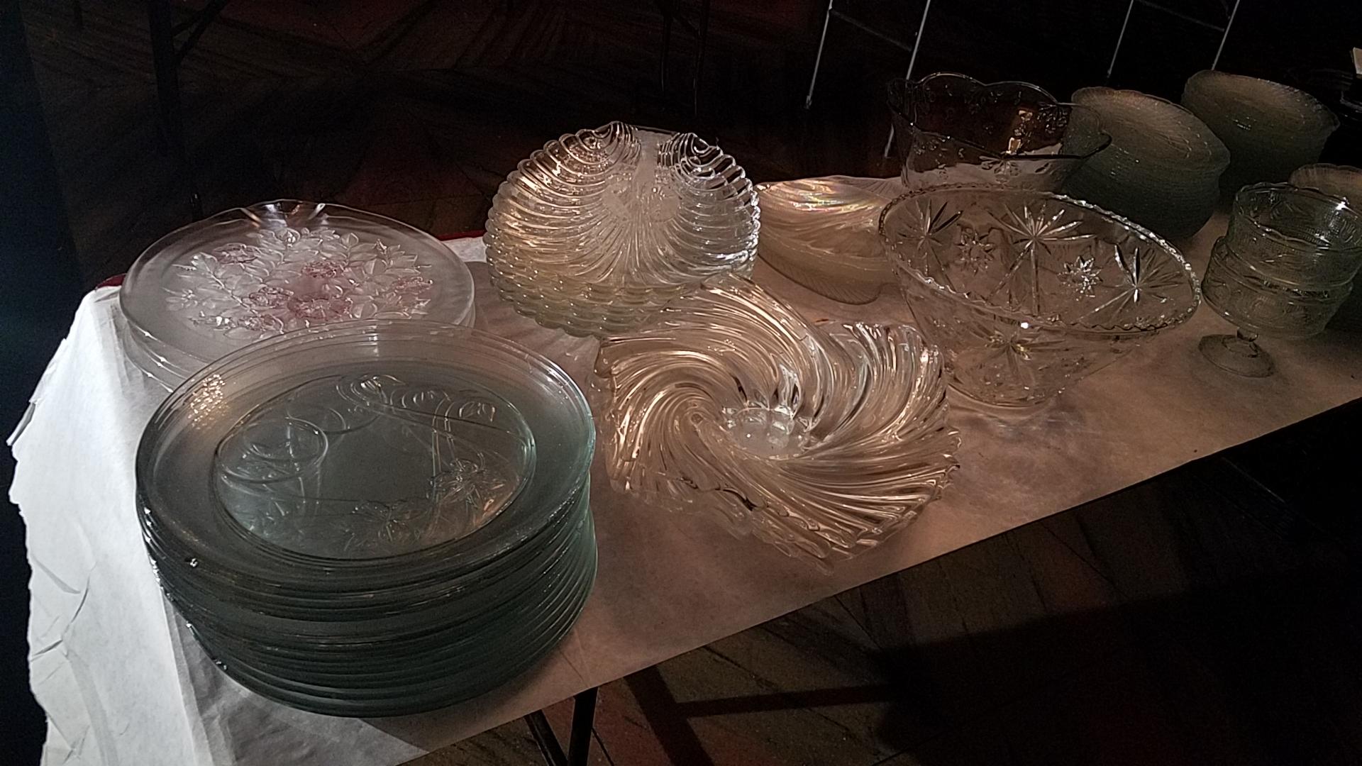Miscellaneous Glass Platters bowls
