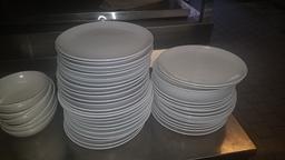 10 3/4" white porcelain plates