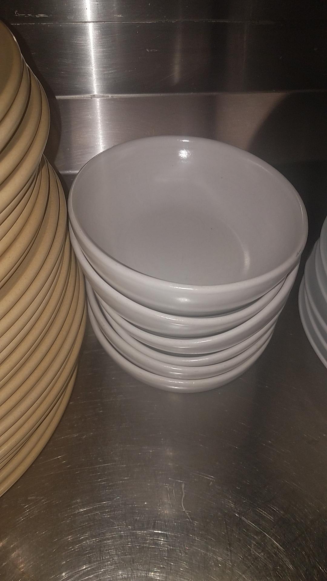 8 1/2" white porcelain bowls