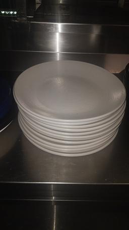 12" white colored porcelain plates