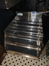 Stainless steel back bar bottle step up 2' x 18"