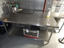 Stainless steel table top 6' x 30"