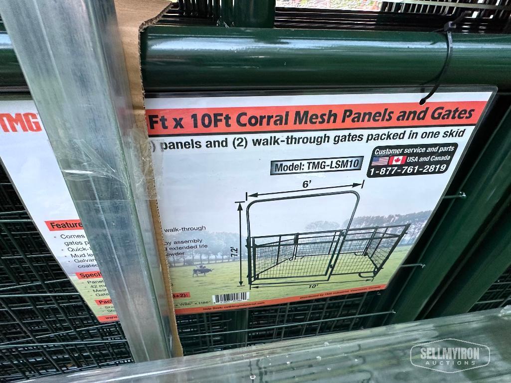 Unused 5ft x 10ft Livestock Corral Mesh Panels and Gates [YARD 2]