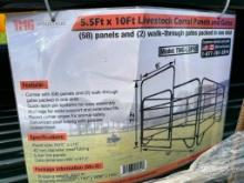 Unused 5.5ft x 10ft Livestock Corral Panels and Gates [YARD 2]