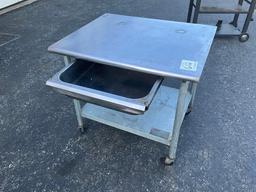 30 x 36 Rolling Stainless Steel Table