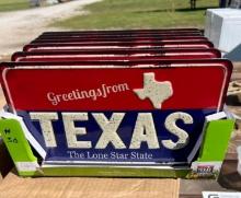 Lot of 7 Decorative Texas License Plates